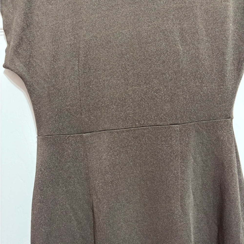 Ann Taylor Brown Midi Dress with Cowl Neck - Picture 7 of 7